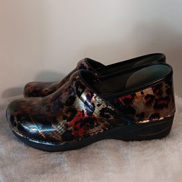 Dansko Colorful Animal Print Clogs - Picture 1 of 7